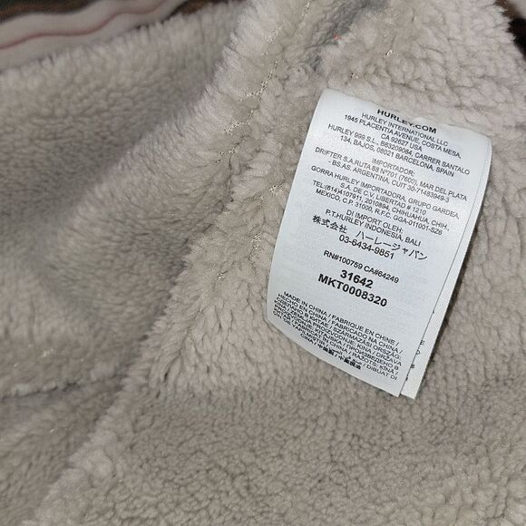 Hurley Modern Surf Poncho Surfer Sherpa Hoodie NWOT Size S Small - Picture 7 of 13